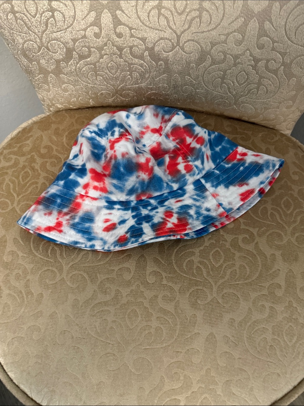 Red, White & Blue Tie-Dye Bucket Hat